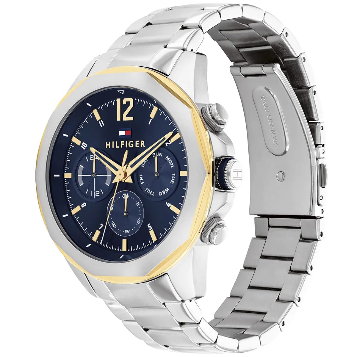 Tommy Hilfiger Men's Multi-Function Watch – Model 1792059 – Silver & Gold Stainless Steel - Luxury Hub Store