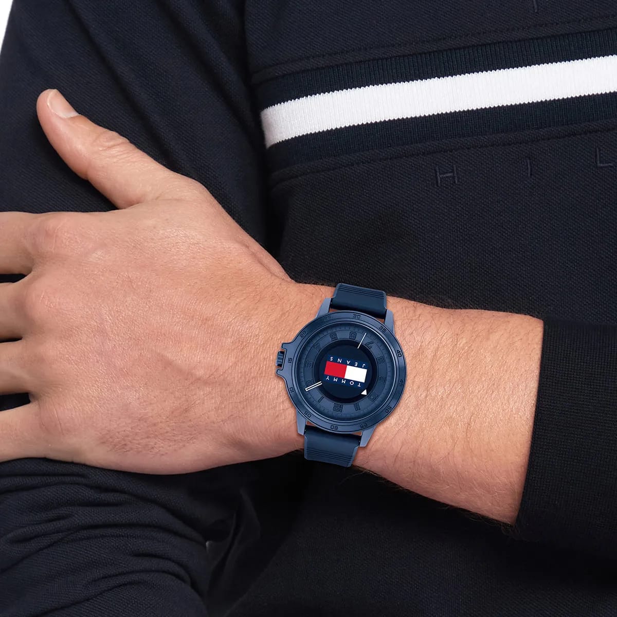 Tommy Jeans Men's Blue Silicone Watch – Model 1792034 Houston