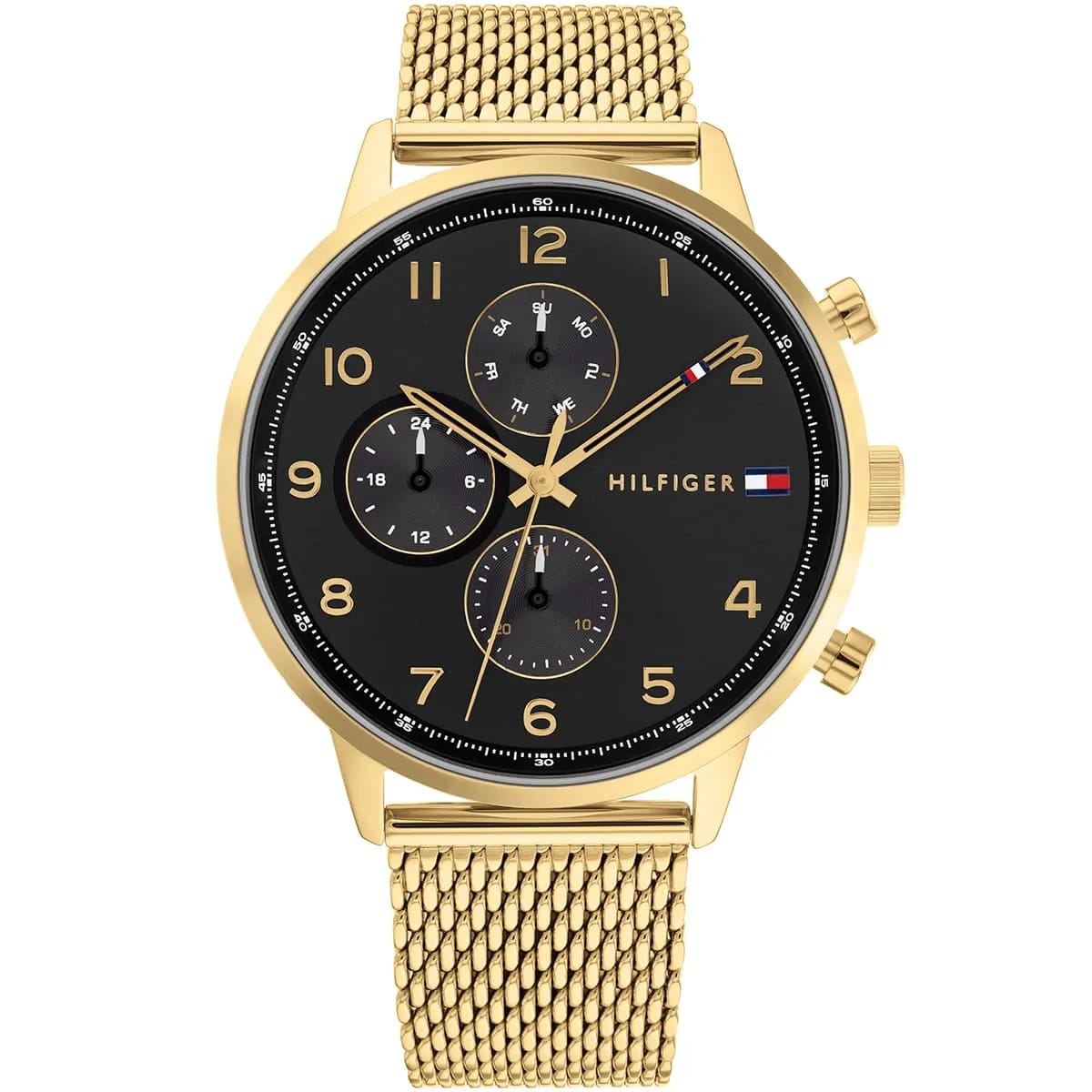 Tommy Hilfiger Leonard 1791989 Men's Multi-Function Gold Mesh Watch - Luxury Hub Store