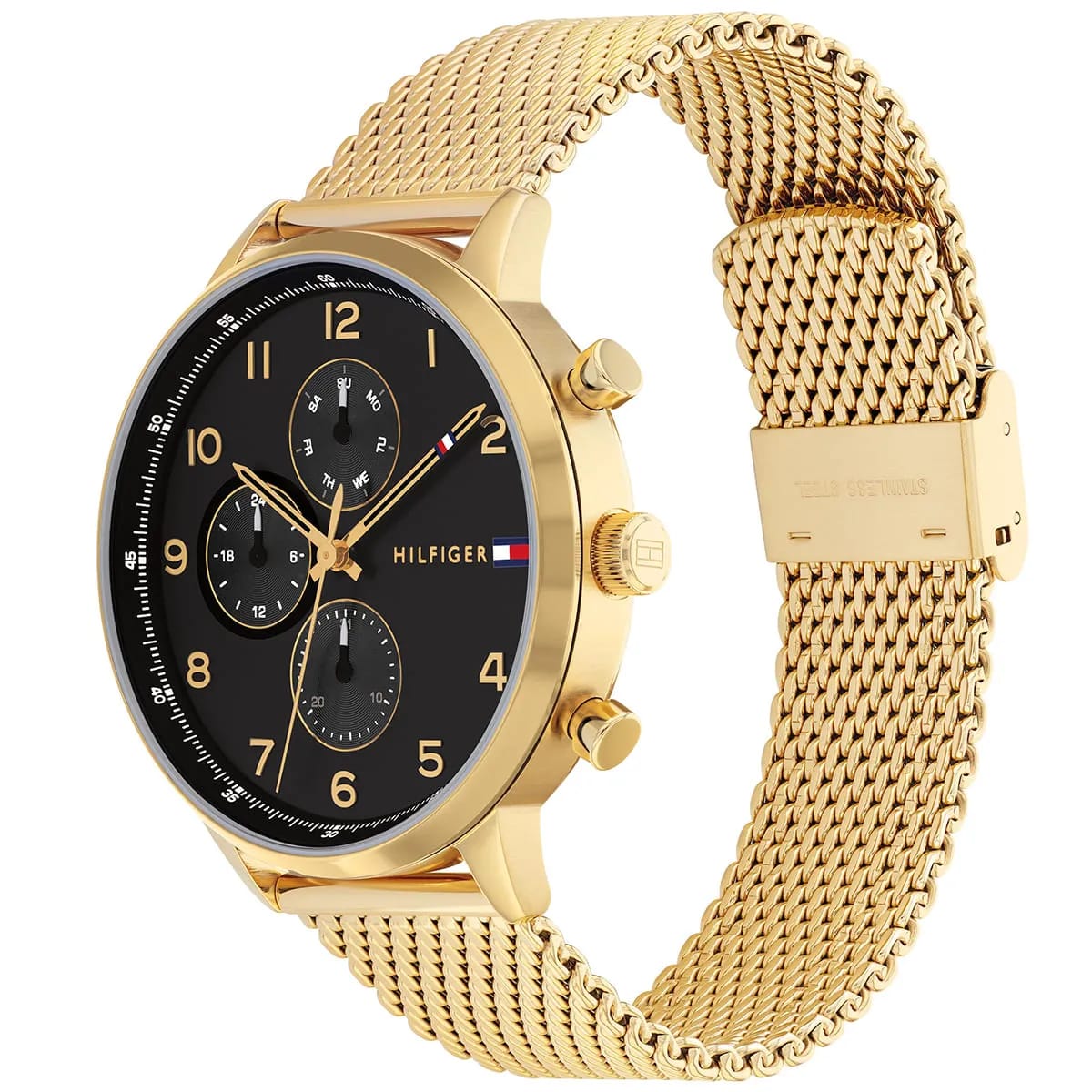 Tommy Hilfiger Leonard 1791989 Men's Multi-Function Gold Mesh Watch