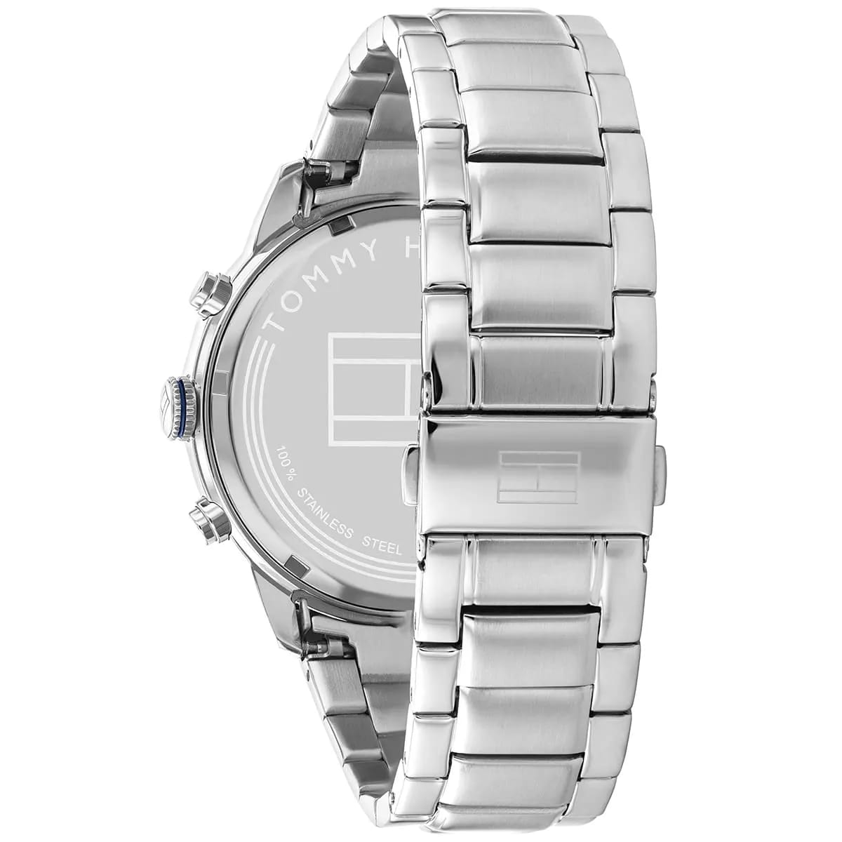 Tommy Hilfiger Jimmy 1791949 Men’s Blue Dial Silver Stainless Steel Multi-Function Watch - Luxury Hub Store