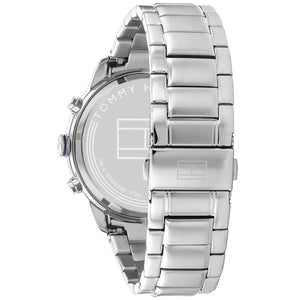 Tommy Hilfiger Jimmy 1791949 Men’s Blue Dial Silver Stainless Steel Multi-Function Watch - Luxury Hub Store