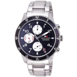 Tommy Hilfiger Jimmy 1791950 Men’s Black Dial Silver Stainless Steel Multi-Function Watch - Luxury Hub Store