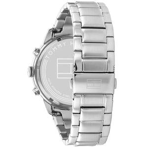 Tommy Hilfiger Jimmy 1791950 Men’s Black Dial Silver Stainless Steel Multi-Function Watch - Luxury Hub Store