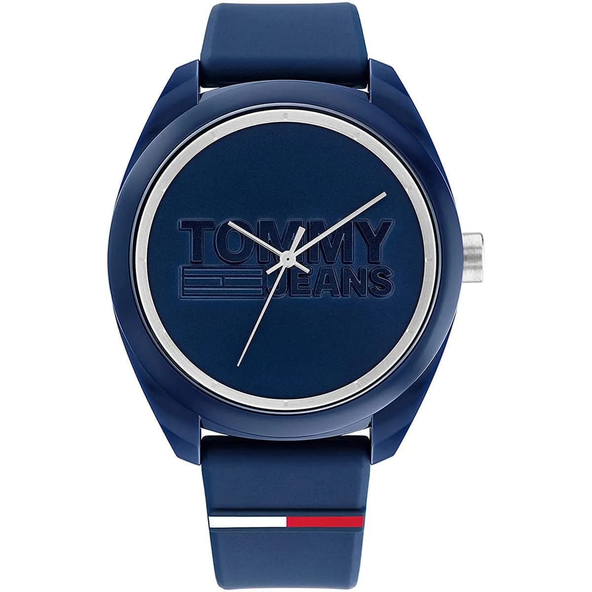Tommy Jeans San Diego 1791927 Men’s Blue Dial Blue Silicone Casual Watch - Luxury Hub Store