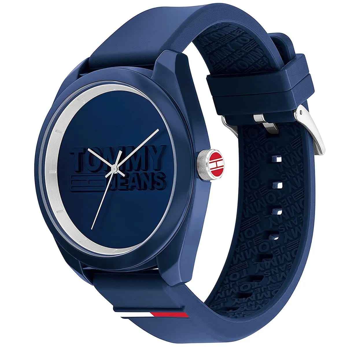 Tommy Jeans San Diego 1791927 Men’s Blue Dial Blue Silicone Casual Watch - Luxury Hub Store