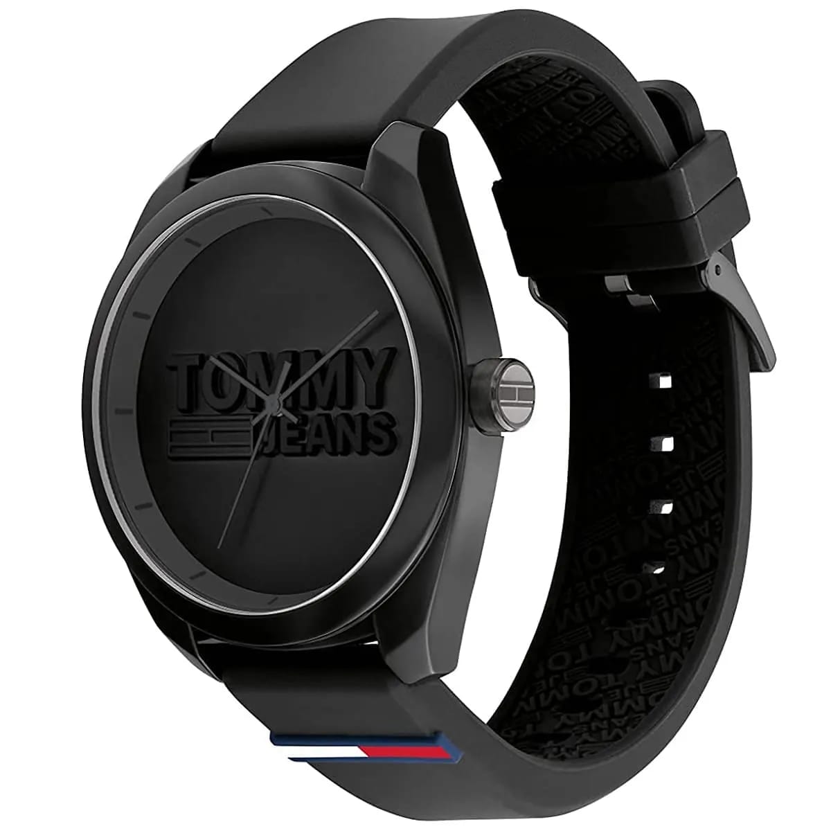Tommy Jeans San Diego 1791928 Men’s Black Dial Black Silicone Casual Watch - Luxury Hub Store