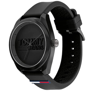 Tommy Jeans San Diego 1791928 Men’s Black Dial Black Silicone Casual Watch - Luxury Hub Store