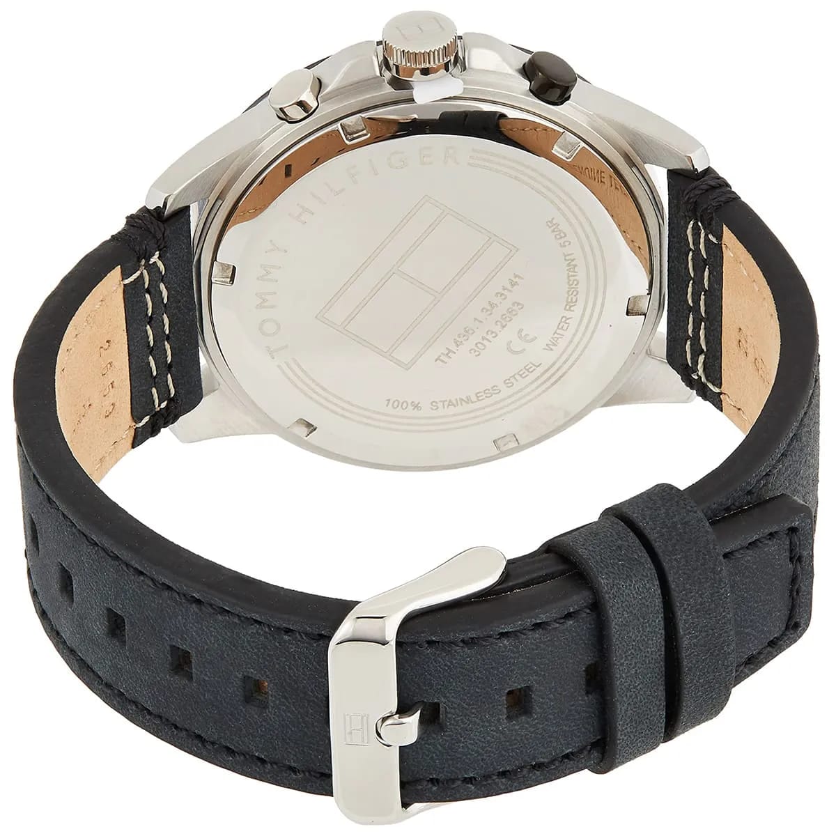 Tommy Hilfiger Harley 1791894 Men’s Black Dial Black Leather Multi-Function Watch - Luxury Hub Store