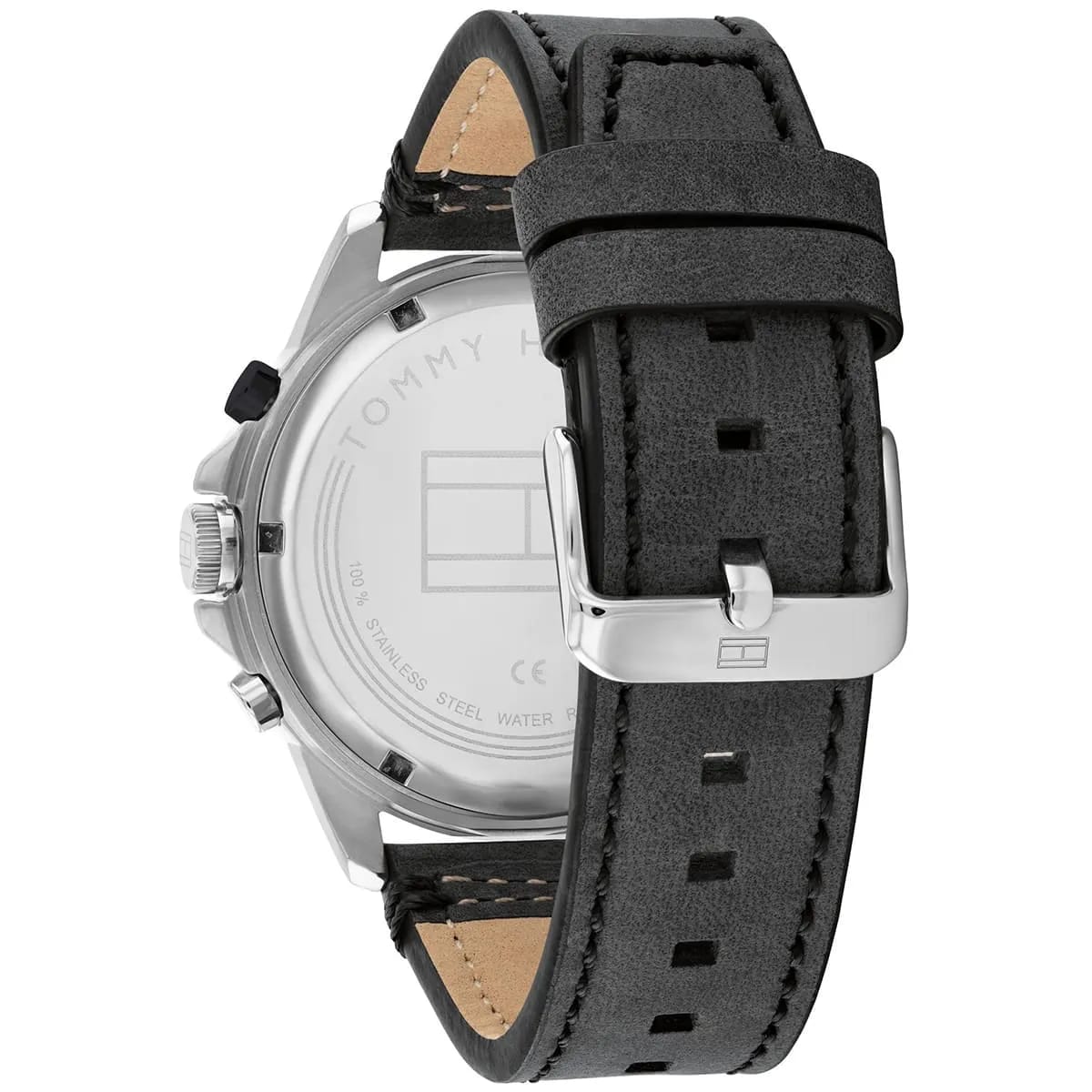 Tommy Hilfiger Harley 1791894 Men’s Black Dial Black Leather Multi-Function Watch - Luxury Hub Store