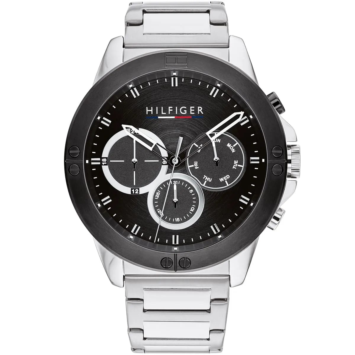 Tommy Hilfiger Harley 1791890 Men’s Black Dial Silver Metal Multi-Function Watch - Luxury Hub Store