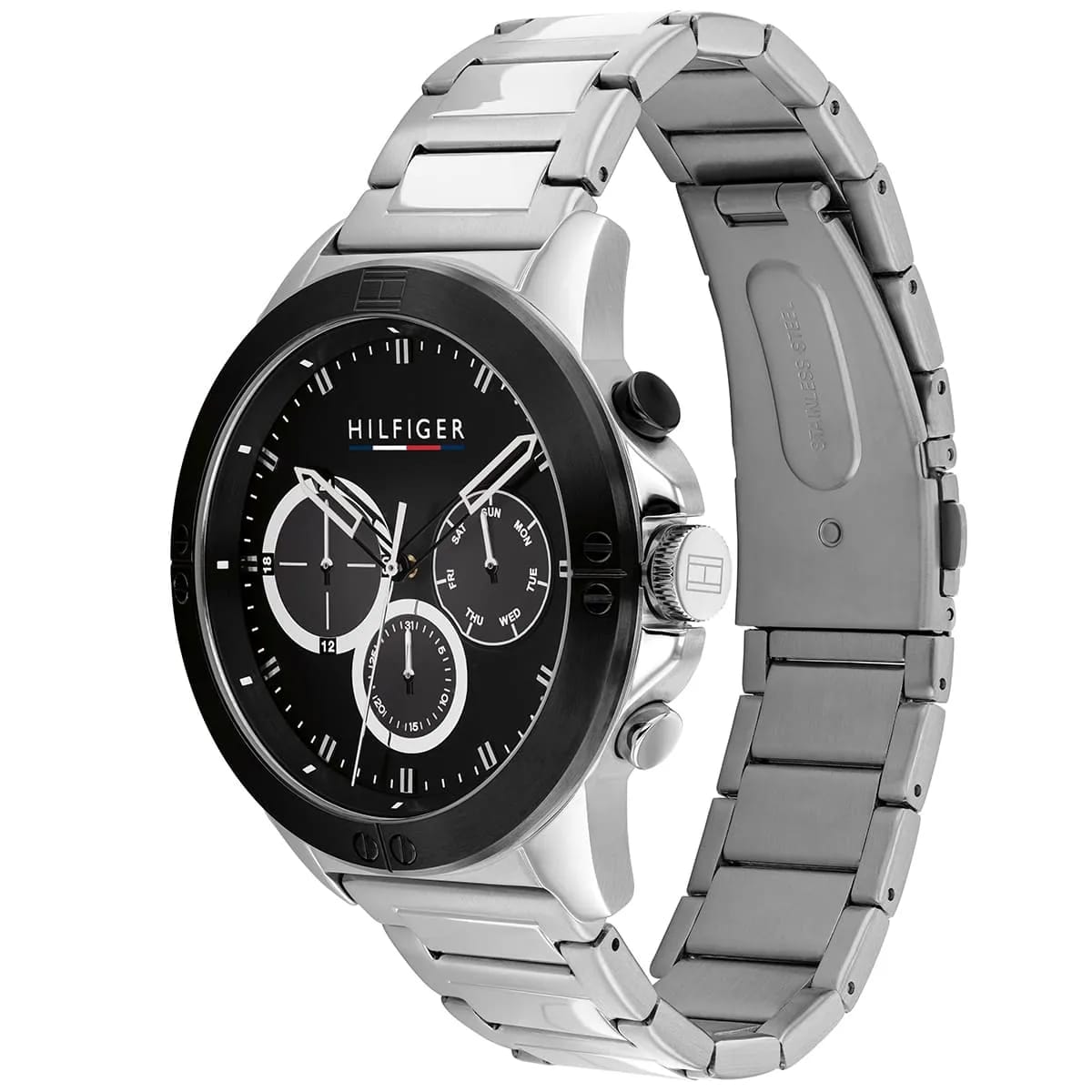 Tommy Hilfiger Harley 1791890 Men’s Black Dial Silver Metal Multi-Function Watch - Luxury Hub Store