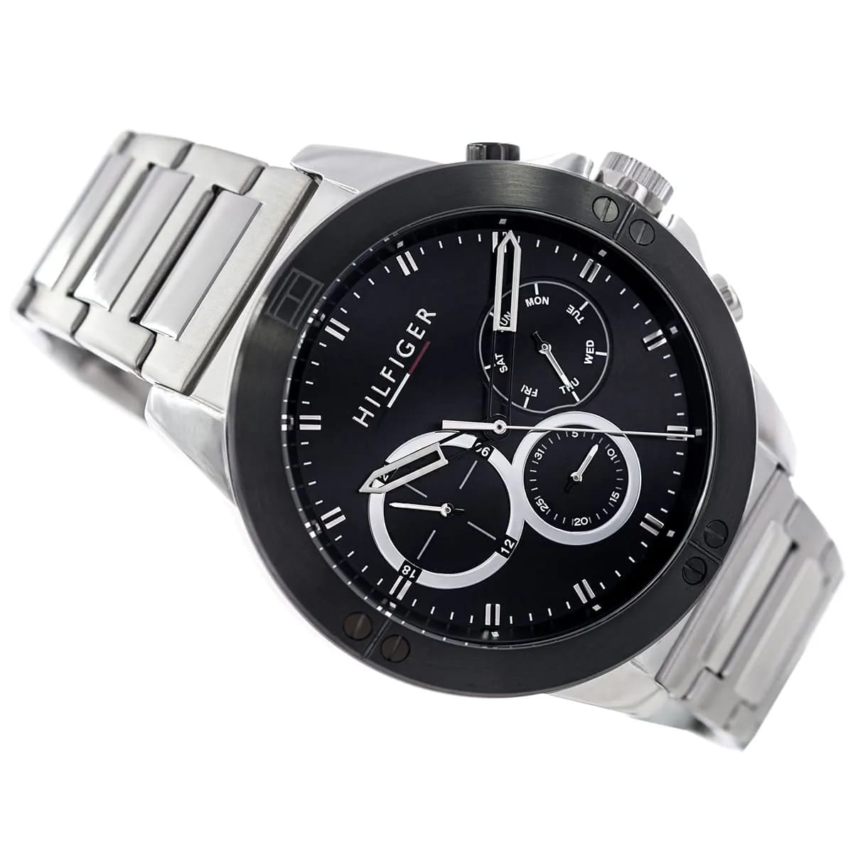 Tommy Hilfiger Harley 1791890 Men’s Black Dial Silver Metal Multi-Function Watch - Luxury Hub Store
