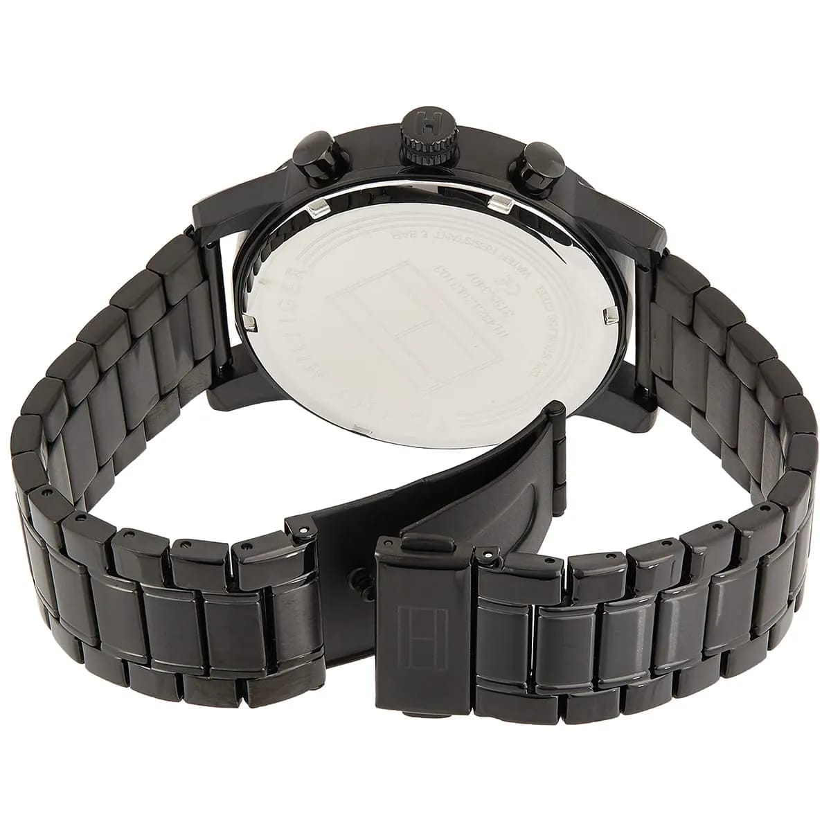 Tommy Hilfiger Sullivan 1791879 Men’s Black Dial Black Stainless Steel Multi-Function Watch - Luxury Hub Store
