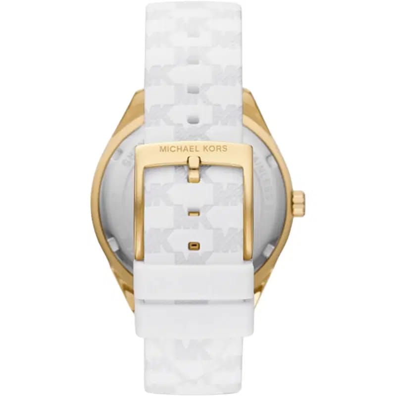 Michael Kors Jessa MK7267 Women’s Gold Dial White Leather Multi-Function Watch