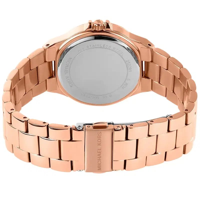 Michael Kors Lennox MK7230 Women’s Rose Gold Dial Rose Gold Bracelet Multi-Function Watch - Luxury Hub Store