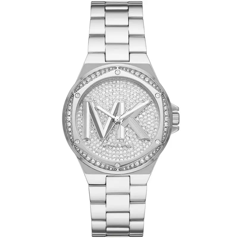 Michael Kors Lennox MK7234 Women’s Silver Crystal Dial Silver Bracelet Multi-Function Watch - Luxury Hub Store