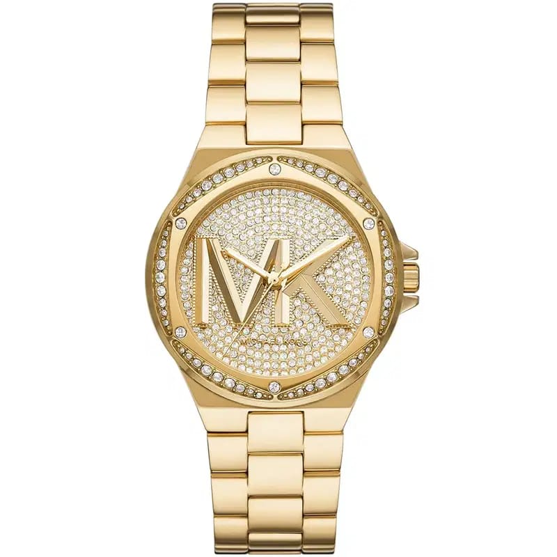 Michael Kors Lennox MK7229 Women’s Gold Crystal Dial Gold Bracelet Multi-Function Watch - Luxury Hub Store