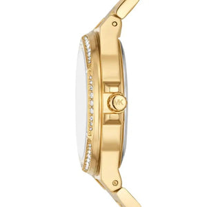 Michael Kors Lennox MK7229 Women’s Gold Crystal Dial Gold Bracelet Multi-Function Watch - Luxury Hub Store
