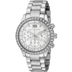 Michael Kors Brinkley MK6265 Women’s Silver Dial Stainless Steel Chronograph Watch - Luxury Hub Store