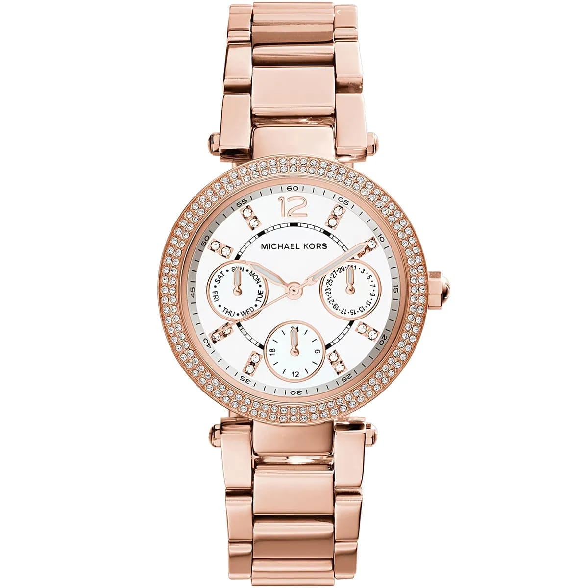 Michael Kors Parker MK5616 Women’s Rose Gold Stainless Steel Multi-Function Watch - Luxury Hub Store