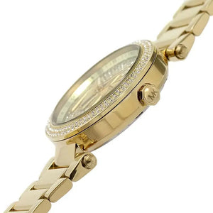 Michael Kors Parker MK7283 Women’s Crystal-Pave Dial Gold-Tone Bracelet Watch - Luxury Hub Store
