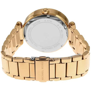 Michael Kors Parker MK7283 Women’s Crystal-Pave Dial Gold-Tone Bracelet Watch - Luxury Hub Store
