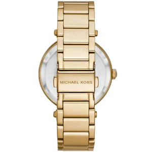 Michael Kors Parker MK7283 Women’s Crystal-Pave Dial Gold-Tone Bracelet Watch - Luxury Hub Store