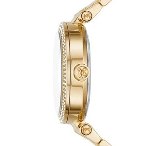 Michael Kors Parker MK7283 Women’s Crystal-Pave Dial Gold-Tone Bracelet Watch - Luxury Hub Store