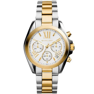 Michael Kors Bradshaw MK5912 Women’s Silver & Gold Stainless Steel Multi-Function Watch - Luxury Hub Store