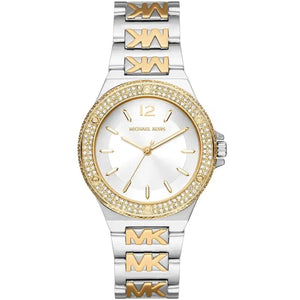 Michael Kors Lennox MK7338 Women’s Silver & Gold Stainless Steel Analog Watch - Luxury Hub Store