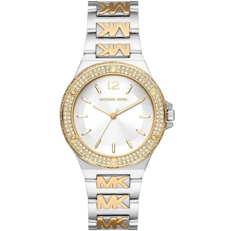 Michael Kors Lennox MK7338 Women’s Silver & Gold Stainless Steel Analog Watch - Luxury Hub Store