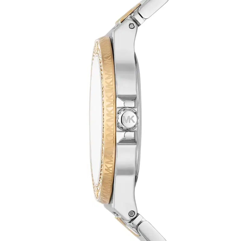 Michael Kors Lennox MK7338 Women’s Silver & Gold Stainless Steel Analog Watch - Luxury Hub Store