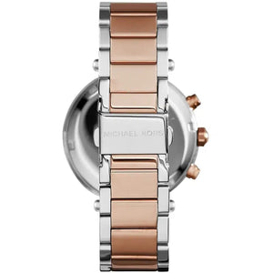 Michael Kors Parker MK6141 Women’s Rose Gold & Silver Stainless Steel Multi-Function Watch - Luxury Hub Store