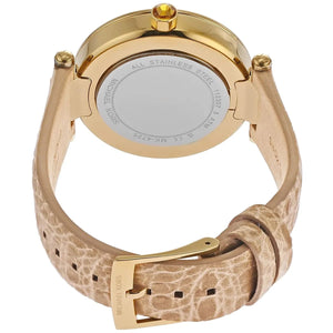 Michael Kors Parker MK4725 Women’s Gold Case Beige Leather Strap Analog Watch - Luxury Hub Store