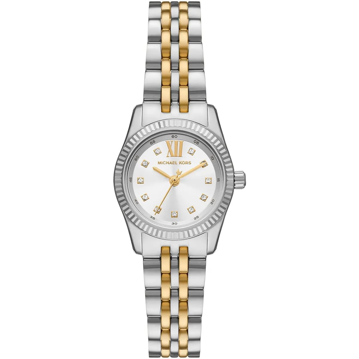 Michael Kors Lexington MK4740 Women’s Silver & Gold Dial Stainless Steel Watch - Luxury Hub Store