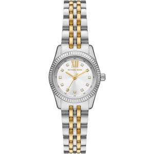 Michael Kors Lexington MK4740 Women’s Silver & Gold Dial Stainless Steel Watch - Luxury Hub Store