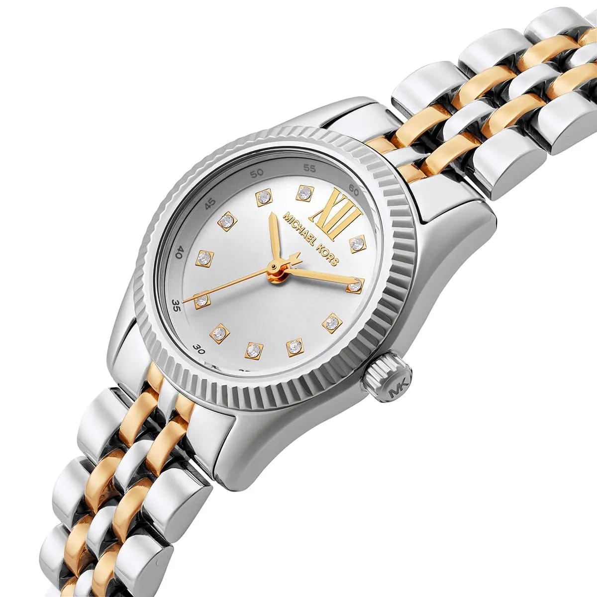 Michael Kors Lexington MK4740 Women’s Silver & Gold Dial Stainless Steel Watch - Luxury Hub Store