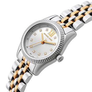 Michael Kors Lexington MK4740 Women’s Silver & Gold Dial Stainless Steel Watch - Luxury Hub Store