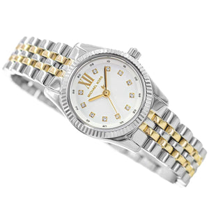 Michael Kors Lexington MK4740 Women’s Silver & Gold Dial Stainless Steel Watch - Luxury Hub Store
