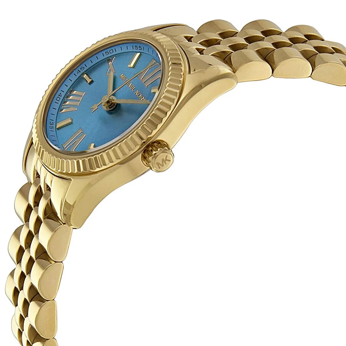 Michael Kors Lexington MK3271 Women’s Gold-Tone Turquoise Dial Stainless Steel Watch - Luxury Hub Store