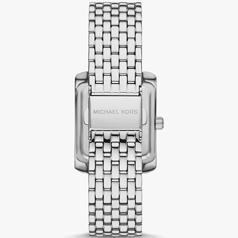 Michael Kors Emery Three MK4829 Women’s Silver Blue Dial Stainless Steel Watch - Luxury Hub Store