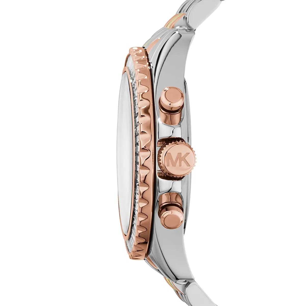 Michael Kors MK5876 Women’s Tri-Tone Baguette Bezel Chronograph Watch - Luxury Hub Store