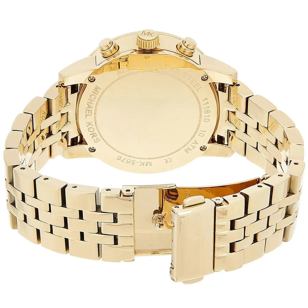 Michael Kors MK5676 Women’s Gold-Tone Crystal Ritz Chronograph Watch - Luxury Hub Store