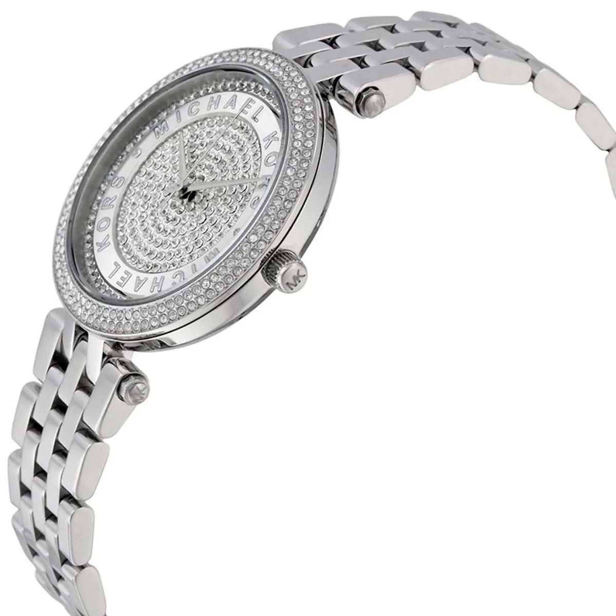Michael Kors MK3476 Darci Mini Women’s Silver Crystal Dial Watch - Luxury Hub Store