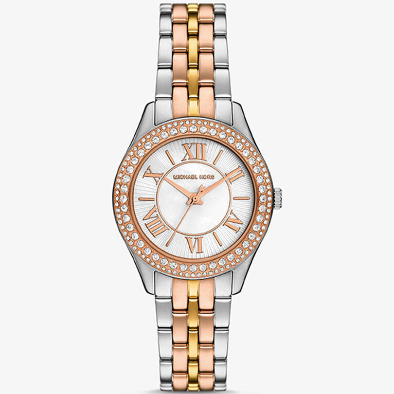Michael Kors MK4846 Harlowe Women’s Two-Tone Crystal Dial Watch - Luxury Hub Store