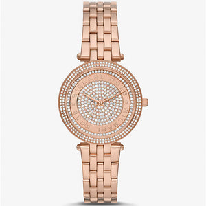 Michael Kors MK4592 Darci Mini Women’s Rose Gold Crystal Dial Watch - Luxury Hub Store