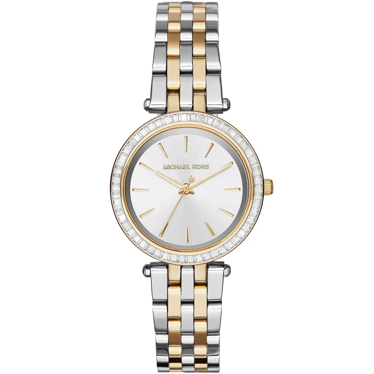 Michael Kors MK3405 Darci Mini Women’s Two-Tone Silver Gold Crystal Watch - Luxury Hub Store