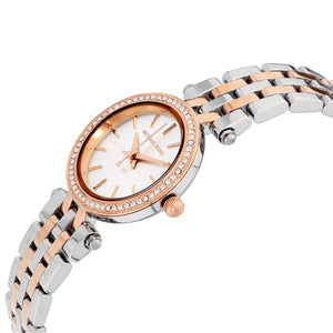 Michael Kors MK3298 Petite Darci Women’s Two-Tone Silver Rose Gold Crystal Watch - Luxury Hub Store