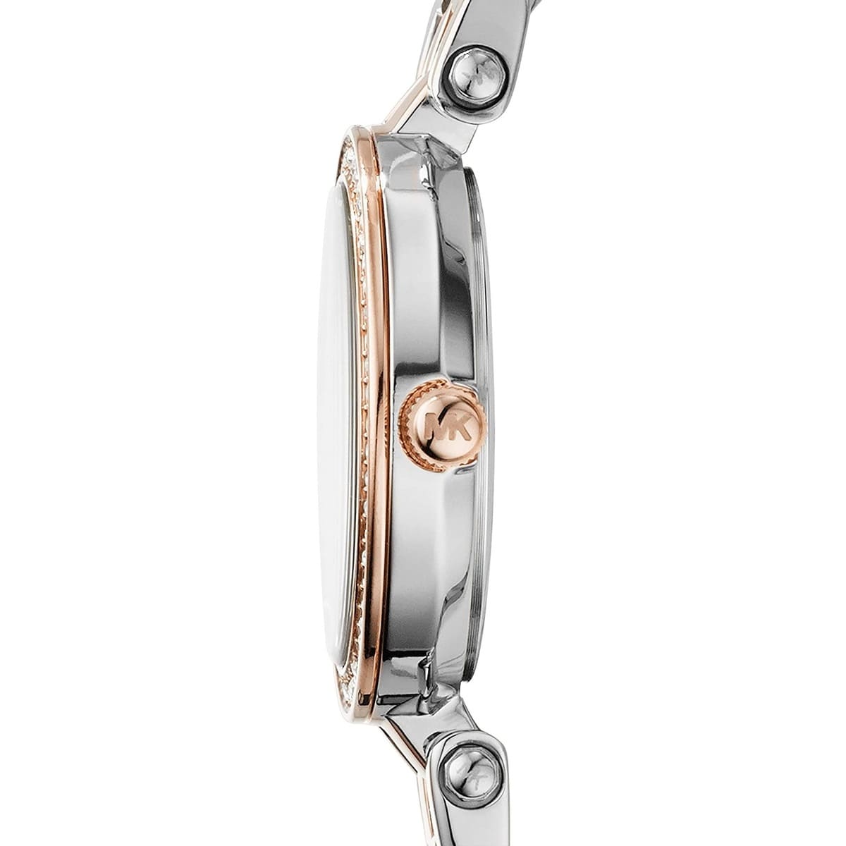 Michael Kors MK3298 Petite Darci Women’s Two-Tone Silver Rose Gold Crystal Watch - Luxury Hub Store